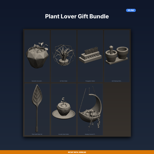Plant Lover Gift Bundle - 7-Model STL Bundle