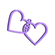 kalplikalp.stl Llavero doble corazón