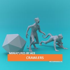 Crawlers.jpg STL file Crawlers - monster miniature for your games・3D printer design to download