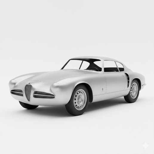 Alfa Romeo 1900 prototype easy to print car, beginner friendly car STL, hybrid car STL, drift legend car STL, pickup truck STL, cartoon car STL, modern hypercar STL, jeep style STL, Hot Wheels scale car STL, JDM car STL, supercar STL, race car STL, 4x4 ST