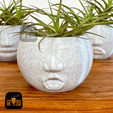 8.png Funny Facial Expression Planters Set of 4 / Candle Holders / Containers