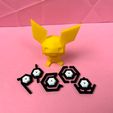 08_Unown_Pokemon_3D_print_Pichu.jpg Fichier 3D Alphabet Unown Low Poly Pokemon・Plan pour impression 3D à télécharger