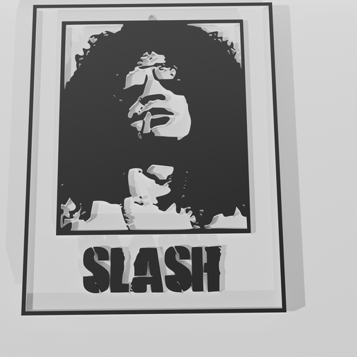 Slash3 - Decor Keychain Onecolor 3D model