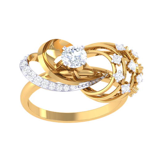 Printable 3D jewelry model of Lady diamond ring 3D model