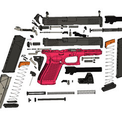 Glock-17-Gen5-Assy015.png STL file GLOCK 17 GEN 5 MOS - (CAD FILES) MOS AND STANDARD SLIDE - FULL PIECES・3D printing template to download