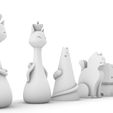 2.jpg Fichier STL gratuit Chess Cats (ajouté Meow Board !)・Design à télécharger et à imprimer en 3D