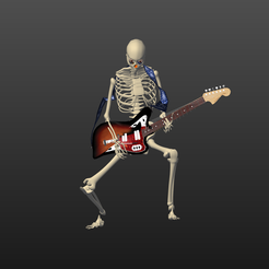 squelette4.png Archivo STL gratis Guitarrista esqueleto・Plan imprimible en 3D para descargar