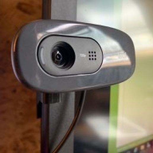 Webcam Monitor Side Mount - Logi C270 HD 3D model