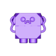 jake cube.stl JAKE CUBE / DICE SUPPORT/ 4 FREE DICE / ADVENTURE TIME