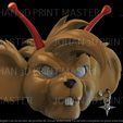 untitled.376-2.jpg throttle biker mice from mars head (3d model printable)