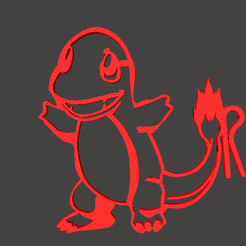 Charmander.png Archivo STL Separador de vasos Charmander・Diseño de impresión en 3D para descargar