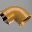 imagem_2026-03-01_133036046.png QIDI Plus 4 Exhaust Elbow Adapter (90° L-Duct)