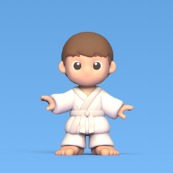 Cod43-Fighter-Boy-1.png Archivo 3D Niño luchador・Design para impresora 3D para descargar