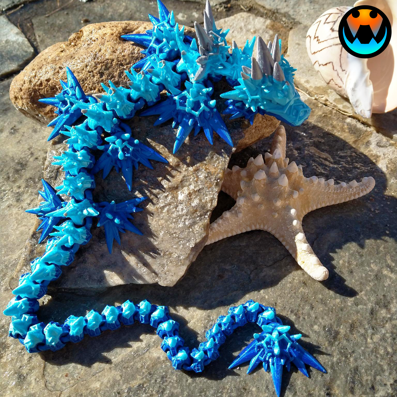 2.png Archivo STL Dragón de mar del vacío, mascota articulada y flexible, impresión en el lugar, serpiente de fantasía・Plan de impresora 3D para descargar, Cinderwing3D
