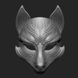 2-1.jpg Kitsune Mask Anime Mask 3D print model