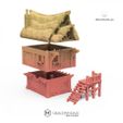 1000X1000-Gracewindale-cottagea1-parts.jpg STL file Modular Settler's Cottage・Model to download and 3D print