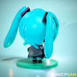 12.png Cute Chibi Hatsune Miku - Vocaloid Anime Figure - for 3D Printing
