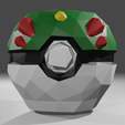 Low-1.png Lowpoly And Normal Version of Pokeball penstand / Vase Collection