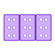 1x3_block.stl Braille magnetic blocks - a word learning kit