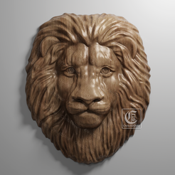 1e.png Fichier STL Tête de lion - Fichier STL 3D pour CNC・Design pour imprimante 3D à télécharger