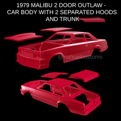 Proyecto-nuevo-2023-01-25T092827.527.png Fichier STL 1979 MALIBU 2 DOOR OUTLAW - CARROSSERIE DE VOITURE AVEC 2 CAPOTS ET COFFRE SÉPARÉS・Design à télécharger et à imprimer en 3D