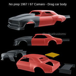Proyecto-nuevo-41.png STL file No prep 1967 / 67 Camaro - Drag car body・3D printing idea to download