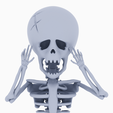 skeleton-2.png Halloween Mermaid Skeleton - Articulated - Print in place