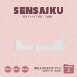 08.-SUNDVIK-Ext-Bed-Frame-with-Slatted-Bed-Base-63-3_4-In-2.png Miniature Replica SUNDVIK Ext Bed Frame with Slatted Bed Base - 63 3_4 In for Miniature Dollhouse - IKEA - 3D Print Instant Download