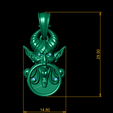 dimension.png Pingente de porta do diabo modelo para impressão 3D