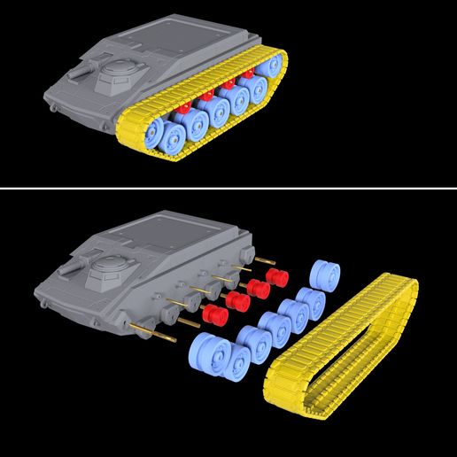 tracks-n-wheels.jpg 3D file RMV-1 Guntank II Gundam・3D printable model to download, DavyPenn