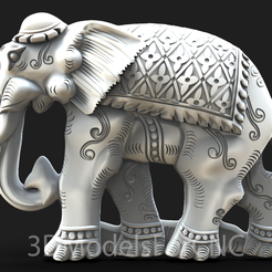 1.png Archivo 3D Modelo 3D Archivo STL para CNC Router Láser e Impresora 3D Elephant 2・Diseño para descargar y imprimir en 3D