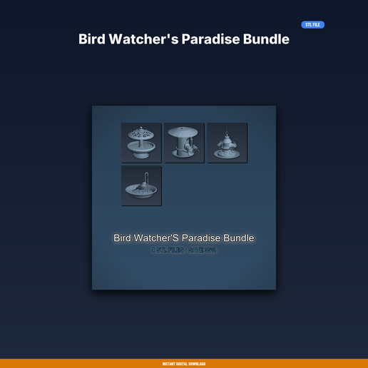 Bird Watcher's Paradise Bundle - 4-Model STL Bundle