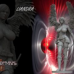 LIANDRA.jpg STL file WARRIOR LADY OF HELL WAR HAMER・3D printing idea to download
