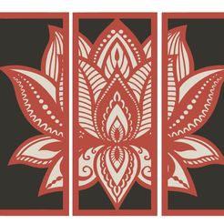 tableau-1.jpg Lotus Flower Wall Decoration