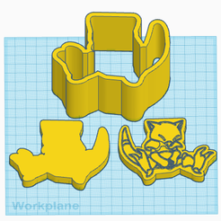 063-Abra-1.png Archivo 3D Pokemon: Abra 3 Piezas Molde Bomba de Baño・Plan de impresora 3D para descargar