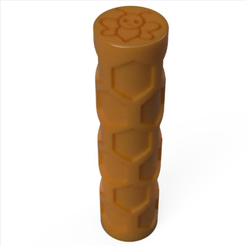 Bee-and-honeycomb-roller.png STL file BEE AND HONEYCOMB DEBOSSED ROLLER FOR PLAYDOUGH/ PLAYDOH/ CLAY/ COOKIE DOUGH・3D print model to download, LayersnLines