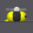 3D_printed_cute_bee_keychain_toy_2.jpg Flexi Cute Bee Keychain Toy