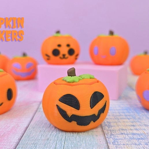 TINY PUMPKIN PATCH - CUTE HALLOWEEN FIDGET CLICKER SET