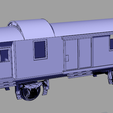 axonometry.PNG H0 scale old time baggage train car