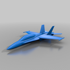 F18_para_imprimir_entero.png Download free STL file Jet plane F18 • 3D printing design, Gelete