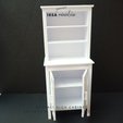 LI HLGH CABINE Miniature IKEA-inspired Brusali High Cabinet for 1:12 Dollhouse, Miniature Dollhouse Cabinet, IKEA Dollhouse Furniture
