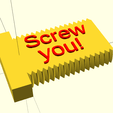 openscad1.png "Screw you!" screw and nut set