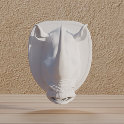 0001.png Fichier 3D Fichier : Animaux Trophée Rhinocéros au format numérique・Plan pour imprimante 3D à télécharger