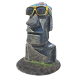 model-8.png Moai statue wearing sunglasses and a party hat NO.5