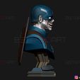 07.jpg Zombie Captain America Bust - Marvel What If Comics 3D print model