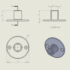 socle-tube-Ø16.png Archivo STL Base de tubo Ø16・Design para impresora 3D para descargar