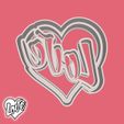 07-2.jpg Valentine's day cookie cutters - #22 - heart (with love sign) (style 10)