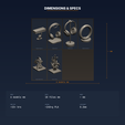 04_dimensions.png Headphone Stand & Accessories - 6-Model STL Bundle