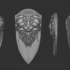 1.jpg Fichier STL Bouclier du Lion de l'Alliance・Idée pour impression 3D à télécharger