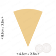 1-8_of_pie~3.5in-cm-inch-cookie.png Slice (1∕8) of Pie Cookie Cutter 3.5in / 8.9cm